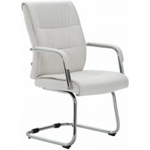 Chaise de cantal en cuir eco style moderne avec des accoudoirs fauteuils diverses couleurs Couleur : Blanc