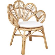 Beliani - Chaise Paon en Rotin Naturel Clair Empilable pour Intérieur et Extérieur Florentine ii