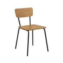 Chaise Pérou chêne/noir