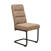 Alcos - Chaise pieds traineau tissu taupe Katleen