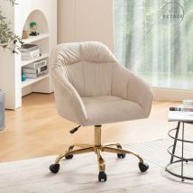 Chaise Pivotante (1 Pièce) - Réglable en Hauteur, Respirante, avec Dossier, Accoudoirs et Roulettes, Rotative à 360° - Chaise Pivotante avec Pied