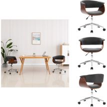 Vidaxl - Chaise pivotante à manger Gris Bois courbé et tissu - Chaises De Salle à Manger - Chaise Pivotante - Chaise Contemporaine - Chaise