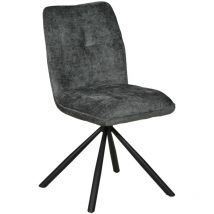Le Quai Des Affaires - Chaise pivotante de salle à manger cortina / Gris foncé/