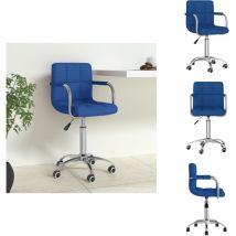 Chaise pivotante de bureau Bleu Tissu - Chaise De Bureau Pivotante - Chaises De Bureau Pivotantes - Chaise - Chaises