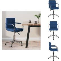 Chaise pivotante de bureau Bleu Tissu - Chaise De Bureau Pivotante - Chaises De Bureau Pivotantes - Chaise - Chaises