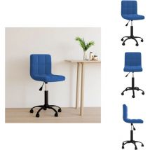 Chaise pivotante de bureau Bleu Velours - Chaise De Bureau - Chaises De Bureau - Chaise Pivotante - Chaises Pivotantes