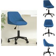 Chaise pivotante de bureau Bleu Velours - Chaise De Bureau Pivotante - Chaises De Bureau Pivotantes - Chaise - Chaises