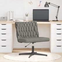 Chaise pivotante de bureau Gris clair Tissu