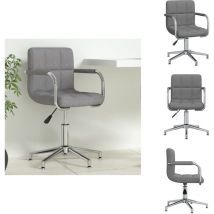 Chaise pivotante de bureau Gris clair Tissu - Chaise De Bureau Pivotante - Chaises De Bureau Pivotantes - Chaise - Chaises