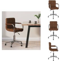 Chaise pivotante de bureau Marron Tissu - Chaise De Bureau Pivotante - Chaises De Bureau Pivotantes - Chaise - Chaises