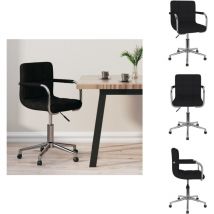 Chaise pivotante de bureau Noir Tissu - Chaise De Bureau Pivotante - Chaises De Bureau Pivotantes - Chaise - Chaises