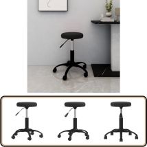 Chaise pivotante de bureau Noir Velours - Chaise De Bureau - Chaise Ergonomique - Chaise Pivotante - Velours - Noire