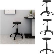 Chaise pivotante de bureau Noir Velours - Chaise De Bureau - Chaise Ergonomique - Chaise Pivotante - Velours - Noire