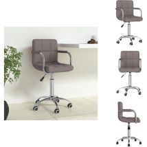 Vidaxl - Chaise pivotante de bureau Taupe Tissu - Chaise De Bureau Pivotante - Chaises De Bureau Pivotantes - Chaise - Chaises