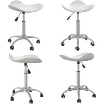 Vidaxl - Chaise pivotante de salle à manger Blanc Similicuir - Chaises De Salle à Manger - Chaise Pivotante - Chaise Moderne - Chaise Confortable