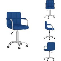 Chaise pivotante de salle à manger Bleu Tissu - Chaise De Salle À Manger - Chaises De Salle À Manger - Chaise - Chaises