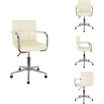 Chaise pivotante de salle à manger Crème Tissu - Chaise De Salle à Manger - Chaises De Salle à Manger - Chaise - Chaises