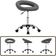 Chaise pivotante de salle à manger Gris Similicuir - Chaises De Salle À Manger - Chaise Pivotante - Chaise Moderne - Chaise Confortable - Chaise Cuir