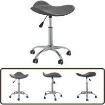 Vidaxl - Chaise pivotante de salle à manger Gris Similicuir - Chaises De Salle à Manger - Chaise Pivotante - Chaise Moderne - Chaise Confortable