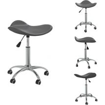 Vidaxl - Chaise pivotante de salle à manger Gris Similicuir - Chaises De Salle à Manger - Chaise Pivotante - Chaise Moderne - Chaise Confortable