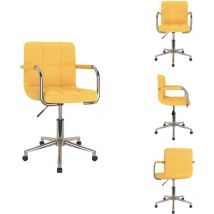 Chaise pivotante de salle à manger Jaune moutarde Tissu - Chaise De Salle à Manger - Chaises De Salle à Manger - Chaise - Chaises