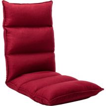 Chaise pliable de sol Rouge bordeaux Tissu Vidaxl Rouge bordeaux