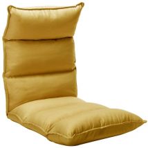 Chaise pliable de sol Jaune moutarde Tissu