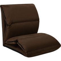 Chaise pliable de sol Marron Microfibre