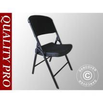 Dancover - Chaise pliante 48x43x89cm, Noir, 24 pièces