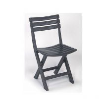 Chaise de jardin pliante birki gris anthracite - progarden