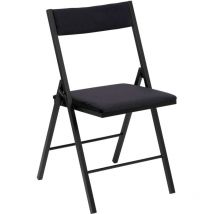 Five Simply Smart - Chaise pliante carrée effet velours