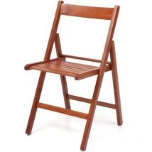 Chaise pliante en bois de hêtre noyer