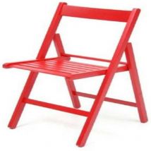 Chaise pliante en bois de hêtre rouge