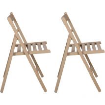 Italiadoc - Chaise pliante en bois (Lot de 2)