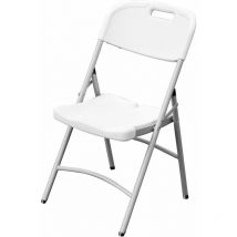 Chaise pliante extérieure Salvaspazio Steel Garden et pp Bianca Camping