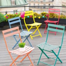 Hesperide - Chaise de jardin pliante Greensboro groseille en acier traité époxy - Hespéride