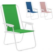 Mb Marbueno - Marbueno Chaise Pliante Acier Assortie Plage et Piscine 59X51X83 cm 10170