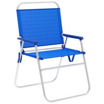 Mb Marbueno - Marbueno Chaise Pliante Aluminium Bleu Plage et Piscine 52X56X80 cm 10245