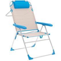 Chaise Pliante Marbueno Bleu Beige 67 x 99 x 66 cm