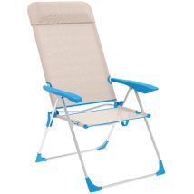 Marbueno Summer 10175 Chaise Pliante Beige Bleu Confort