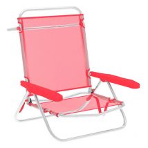 "Marbueno Chaise Pliante 5 Positions Aluminium Corail Plage et Piscine 63X76X78 cm 10358"