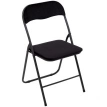 Chaise pliante en velours noir - 5five