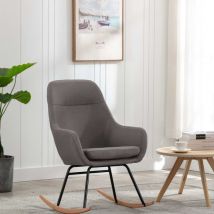 Nova - inlife Chaise à bascule Gris clair Tissu