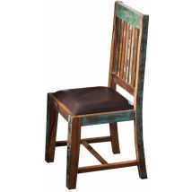 Chaise rembourée 45x45 Bois de récupération laqué Multicolore Set 2 NATURE OF SPIRIT 56
