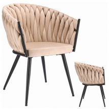 Chaise rembourrée beige MOLTO