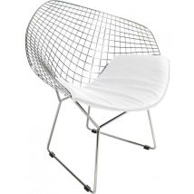 Privatefloor - Chaise longue - Acier Chaise design - Berty Blanc