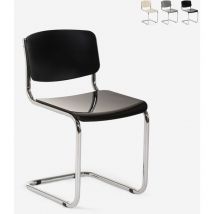 Ahd Amazing Home Design - Chaise salle à manger réunion bureau design moderne Erys Light - Noir