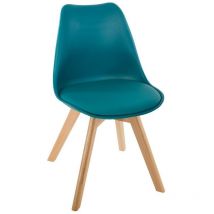 Chaise scandinave Baya bleu canard
