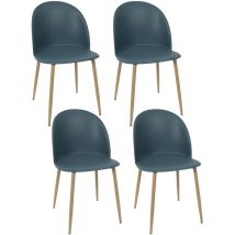 Chaise - Home Deco Factory - Bergen - Scandinave - Ultraconfortable - Bleue