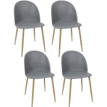 Chaise - Home Deco Factory - Bergen - Scandinave - Grise